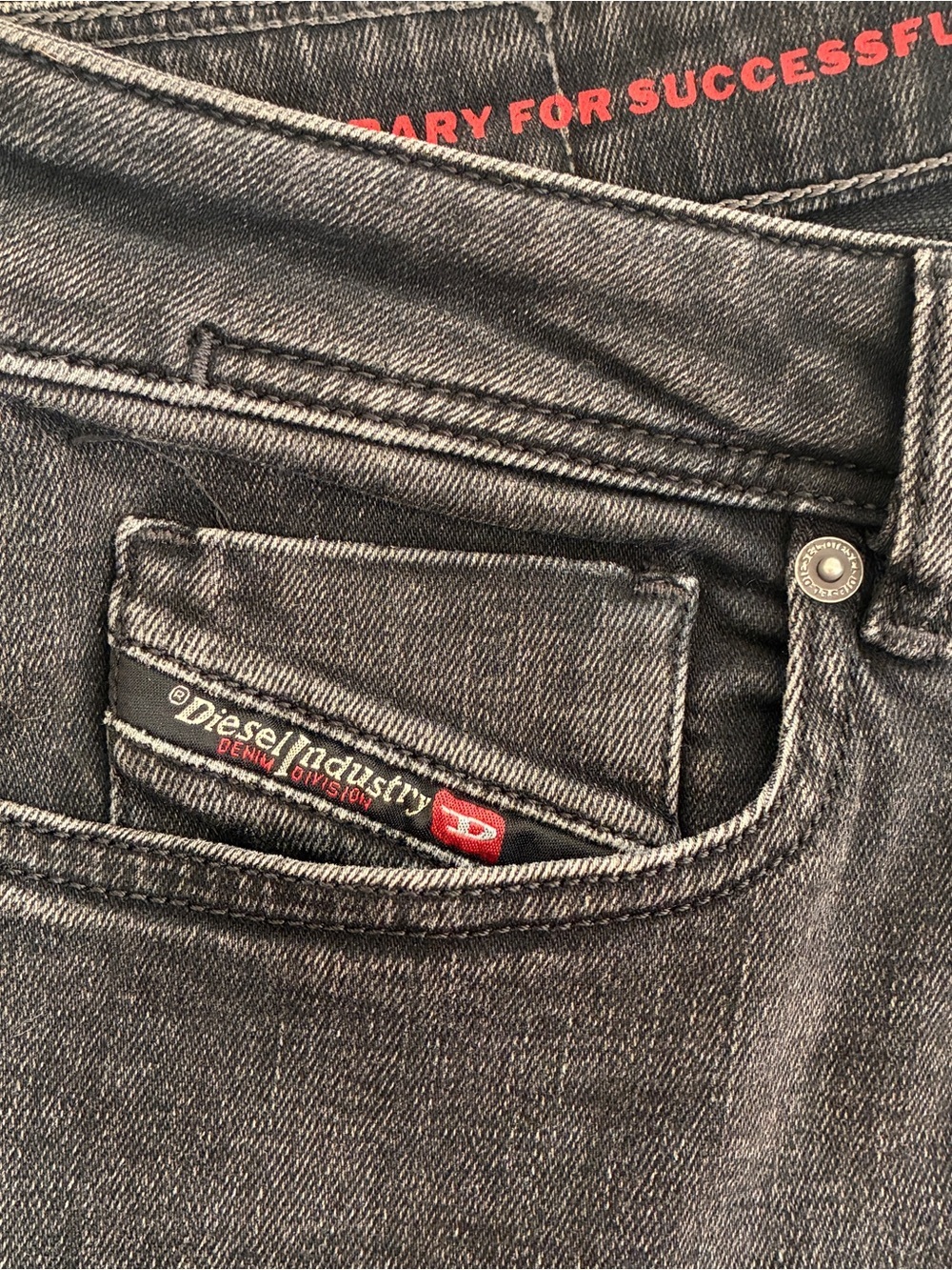 DIESEL 1979 sleekner black gray skinny jeans size 31 x 32 NWT - Picture 8 of 8